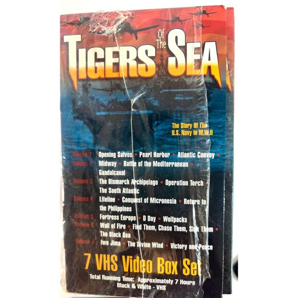Tigers Of The Sea 7 VHS Set - U.S. Navy In WWII - 7 Hours Black & White - Picture 2 of 4